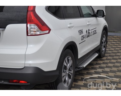 Пороги алюминиевые "Artemis" для CR-V (2012-...).